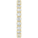 14K Gold Round Natural Diamond Low Profile Eternity Band - 2.5mm Stones - Yellow Gold - view 4