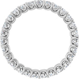 Platinum Round Lab-Grown Diamond Low Profile Eternity Band - 2.5mm Stones - view 2