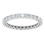 Platinum Round Natural Diamond Low Profile Eternity Band - 2.5mm Stones - view 3
