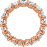 14K Gold Oval Lab-Grown Diamond Low Profile Eternity Band - 6x4mm Stones (Style 689503) - Rose Gold - view 2