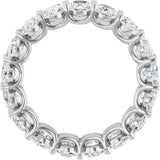 Platinum Oval Natural Diamond Low Profile Eternity Band - 6x4mm Stones (Style 689503) - view 2