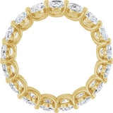 14K Gold Oval Lab-Grown Diamond Low Profile Eternity Band - 6x4mm Stones (Style 689503) - Yellow Gold - view 2