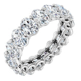Platinum Oval Lab-Grown Diamond Low Profile Eternity Band - 6x4mm Stones (Style 689503)