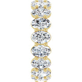 14K Gold Oval Lab-Grown Diamond Low Profile Eternity Band - 6x4mm Stones (Style 689503) - Yellow Gold - view 4
