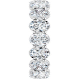 Platinum Oval Lab-Grown Diamond Low Profile Eternity Band - 6x4mm Stones (Style 689503) - view 4