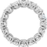 Platinum Oval Lab-Grown Diamond Low Profile Eternity Band - 6x4mm Stones (Style 689503) - view 2