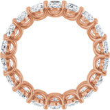 14K Gold Oval Natural Diamond Low Profile Eternity Band - 6x4mm Stones (Style 689503) - Rose Gold - view 2