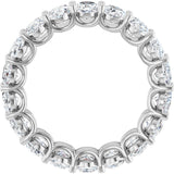 Platinum Oval Lab-Grown Diamond Low Profile Eternity Band - 6x4mm Stones (Style 689503) - view 2