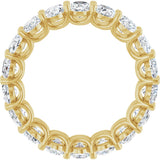 14K Gold Oval Lab-Grown Diamond Low Profile Eternity Band - 6x4mm Stones (Style 689503) - Yellow Gold - view 2