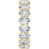 14K Gold Oval Lab-Grown Diamond Low Profile Eternity Band - 6x4mm Stones (Style 689503) - Yellow Gold - view 4