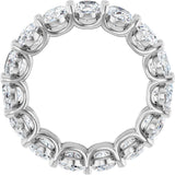 14K Gold Oval Lab-Grown Diamond Low Profile Eternity Band - 6x4mm Stones (Style 689503) - White Gold - view 2