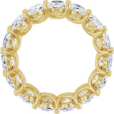 14K Gold Oval Lab-Grown Diamond Low Profile Eternity Band - 6x4mm Stones (Style 689503) - Yellow Gold - view 2
