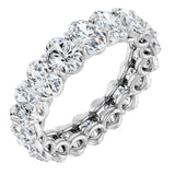 Platinum Oval Natural Diamond Low Profile Eternity Band - 6x4mm Stones (Style 689503)