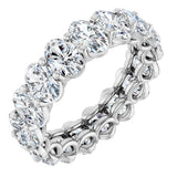 Platinum Oval Lab-Grown Diamond Low Profile Eternity Band - 6x4mm Stones (Style 689503)