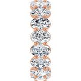 14K Gold Oval Lab-Grown Diamond Low Profile Eternity Band - 6x4mm Stones (Style 689503) - Rose Gold - view 4