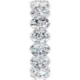 14K Gold Oval Lab-Grown Diamond Low Profile Eternity Band - 6x4mm Stones (Style 689503) - White Gold - view 4