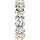 14K Gold Oval Natural Diamond Low Profile Eternity Band - 6x4mm Stones (Style 689503) - Yellow Gold - view 4