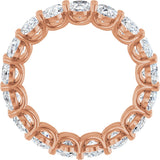 14K Gold Oval Lab-Grown Diamond Low Profile Eternity Band - 6x4mm Stones (Style 689503) - Rose Gold - view 2
