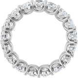 14K Gold Oval Lab-Grown Diamond Low Profile Eternity Band - 6x4mm Stones (Style 689503) - White Gold - view 2