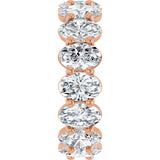 14K Gold Oval Lab-Grown Diamond Low Profile Eternity Band - 6x4mm Stones (Style 689503) - Rose Gold - view 4