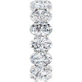 14K Gold Oval Lab-Grown Diamond Low Profile Eternity Band - 6x4mm Stones (Style 689503) - White Gold - view 4