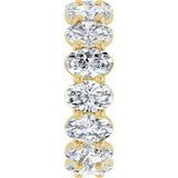14K Gold Oval Lab-Grown Diamond Low Profile Eternity Band - 6x4mm Stones (Style 689503) - Yellow Gold - view 4