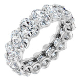 Platinum Oval Lab-Grown Diamond Low Profile Eternity Band - 6x4mm Stones (Style 689503)