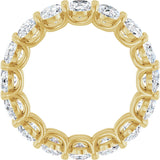 14K Gold Oval Lab-Grown Diamond Low Profile Eternity Band - 6x4mm Stones (Style 689503) - Yellow Gold - view 2