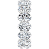 14K Gold Oval Lab-Grown Diamond Low Profile Eternity Band - 6x4mm Stones (Style 689503) - White Gold - view 4
