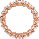 14K Gold Oval Lab-Grown Diamond Low Profile Eternity Band - 6x4mm Stones (Style 689503) - Rose Gold - view 2