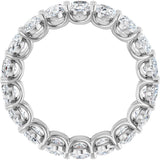 14K Gold Oval Lab-Grown Diamond Low Profile Eternity Band - 6x4mm Stones (Style 689503) - White Gold - view 2