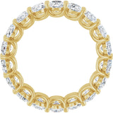14K Gold Oval Lab-Grown Diamond Low Profile Eternity Band - 6x4mm Stones (Style 689503) - Yellow Gold - view 2