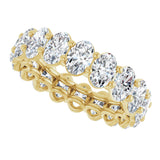 14K Gold Oval Lab-Grown Diamond Low Profile Eternity Band - 6x4mm Stones (Style 689503) - Yellow Gold - view 5