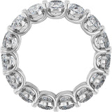 Platinum Oval Natural Diamond Low Profile Eternity Band - 6x4mm Stones (Style 689503) - view 2