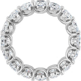 14K Gold Oval Lab-Grown Diamond Low Profile Eternity Band - 6x4mm Stones (Style 689503) - White Gold - view 2