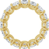 14K Gold Oval Natural Diamond Low Profile Eternity Band - 6x4mm Stones (Style 689503) - Yellow Gold - view 2