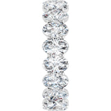 14K Gold Oval Lab-Grown Diamond Low Profile Eternity Band - 6x4mm Stones (Style 689503) - White Gold - view 4