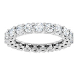 Platinum Round Lab-Grown Diamond Low Profile Eternity Band - 3mm Stones - view 3