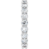 Platinum Round Lab-Grown Diamond Low Profile Eternity Band - 3mm Stones - view 4