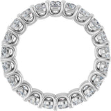 Platinum Round Lab-Grown Diamond Low Profile Eternity Band - 3mm Stones - view 2