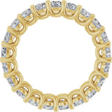 14K Gold Round Lab-Grown Diamond Low Profile Eternity Band - 3mm Stones - Yellow Gold - view 2