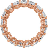 14K Gold Oval Natural Diamond Low Profile Eternity Band - 6x4mm Stones (Style 689503) - Rose Gold - view 2