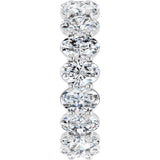 Platinum Oval Lab-Grown Diamond Low Profile Eternity Band - 6x4mm Stones (Style 689503) - view 4