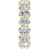 14K Gold Oval Lab-Grown Diamond Low Profile Eternity Band - 6x4mm Stones (Style 689503) - Yellow Gold - view 4