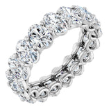 Platinum Oval Natural Diamond Low Profile Eternity Band - 6x4mm Stones (Style 689503)