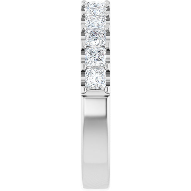 Platinum Square Lab-Grown Diamond Shared-Prong Anniversary Band - 5/8-1 1/8 CTW - view 9