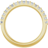 14K Gold Square Lab-Grown Diamond Shared-Prong Anniversary Band - 5/8-1 1/8 CTW - Yellow Gold - view 7
