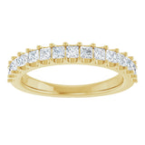14K Gold Square Lab-Grown Diamond Shared-Prong Anniversary Band - 5/8-1 1/8 CTW - Yellow Gold - view 7