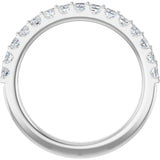 Platinum Square Lab-Grown Diamond Shared-Prong Anniversary Band - 5/8-1 1/8 CTW - view 6