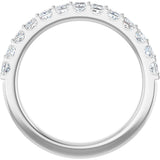 Platinum Square Lab-Grown Diamond Shared-Prong Anniversary Band - 5/8-1 1/8 CTW - view 7